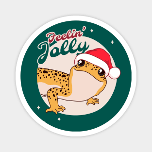 High Yellow Leopard Gecko, Christmas Edition! Feelin Jolly! Green BG Magnet